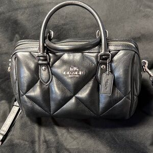 Coach Black Quilted Satchel